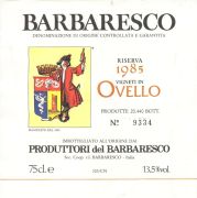 Barbaresco_Produttori_Ovello 1985